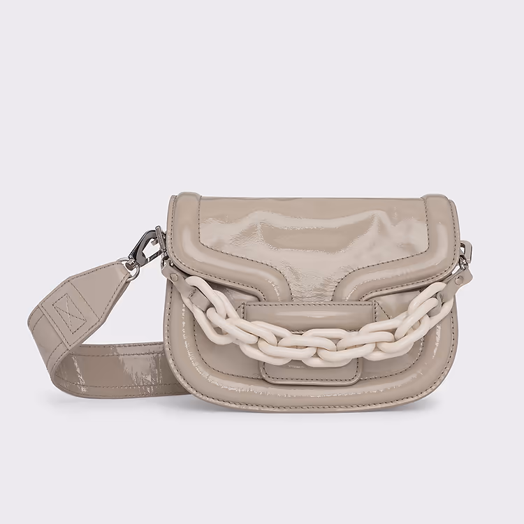 pierre hardy SAC MINI ALPHAVILLE Cuir de chevreau verni blanc cassé