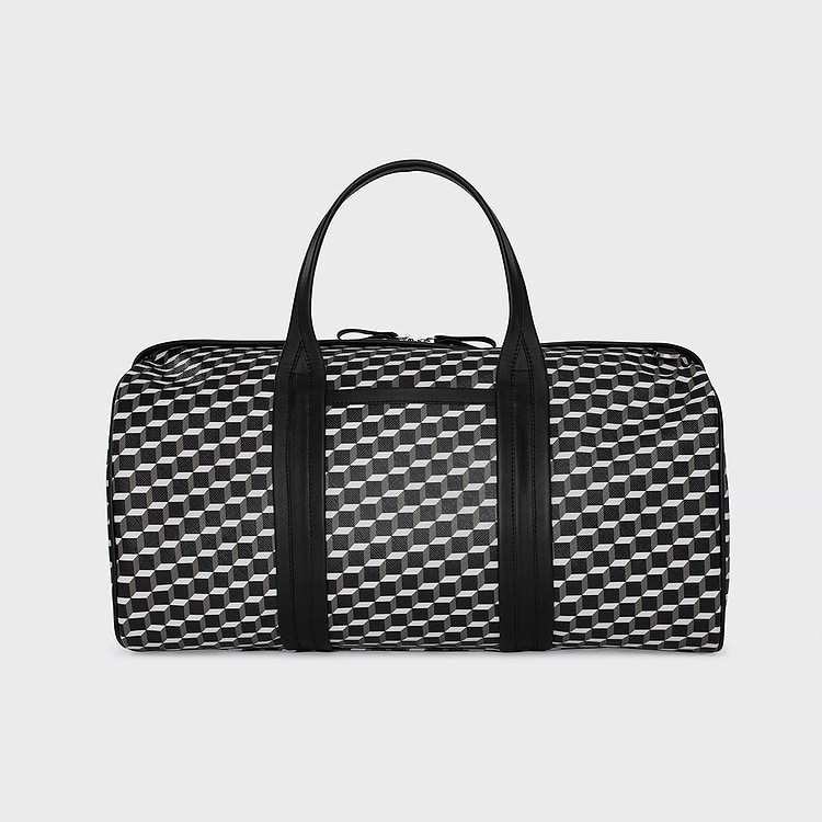 Pierre Hardy SAC WEEK-END CAB Toile Enduite Cube Perspective Et Cuir De Veau