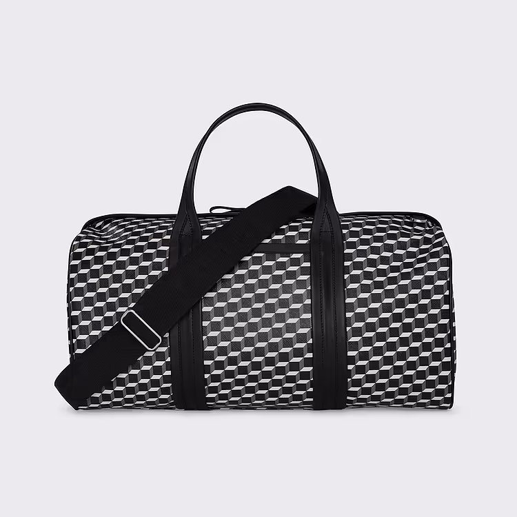 pierre hardy SAC WEEK-END CAB Toile enduite Cube Perspective et cuir de veau