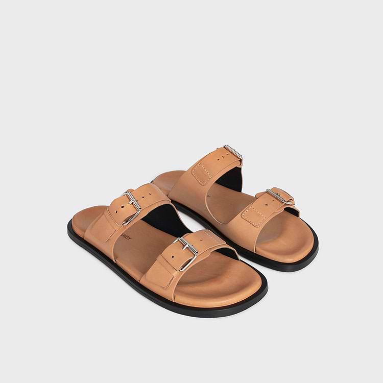 Pierre Hardy SANDALE MARLON Cuir De Veau Naturel Au Tannage Végétal