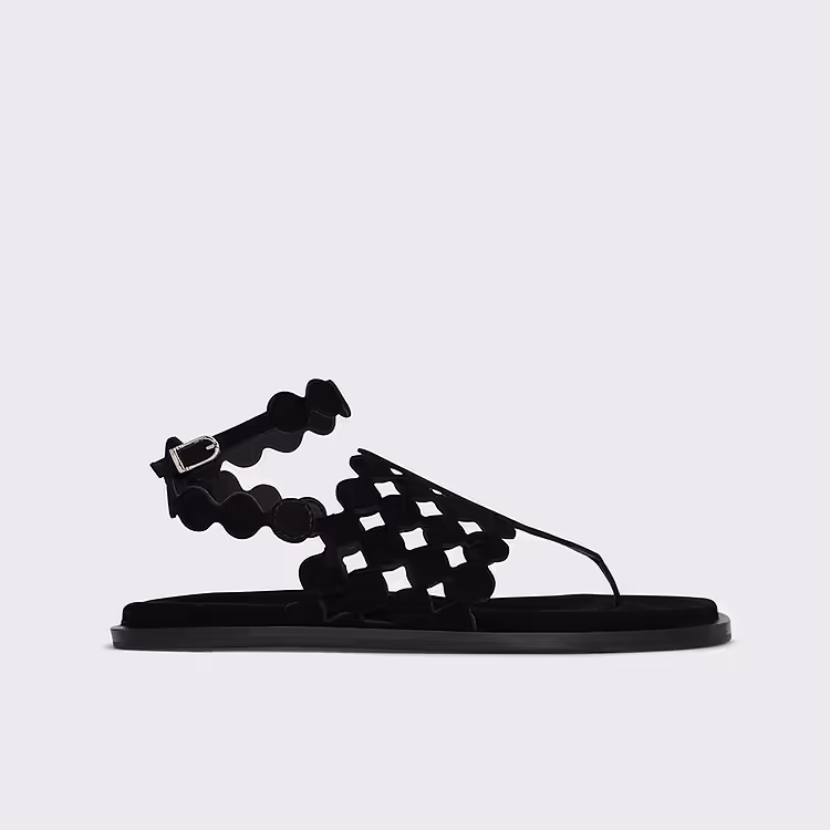 pierre hardy SANDALE PLATE MINI BULLES Cuir de veau velours noir pierre hardy SANDALE PLATE MINI BULLES Cuir de veau velours noir