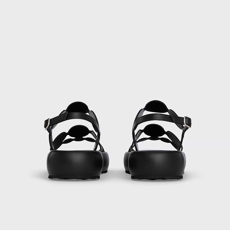 Pierre Hardy SANDALE PLATEFORME BULLES Cuir De Veau Noir