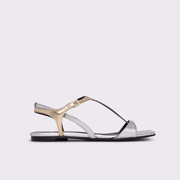 pierre hardy SANDALE RIO Cuir d'agneau argenté et champagne pierre hardy SANDALE RIO Cuir d'agneau argenté et champagne