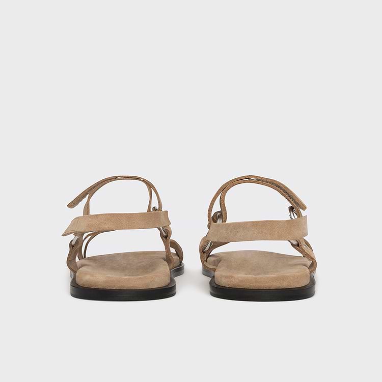 Pierre Hardy SANDALE SLIM RIDER Cuir De Veau Velours Sable