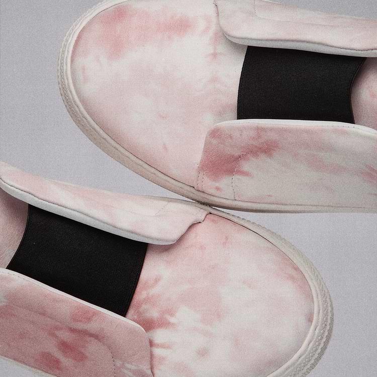 Pierre Hardy SLIDER SNEAKERS Cuir De Veau Imprimé Tie-dye Rose