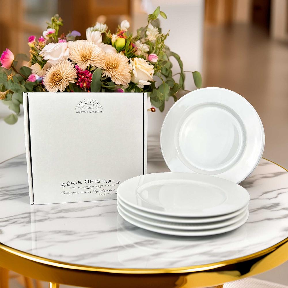 pillivuyt Coffret de 4 assiettes à dessert Sancerre *