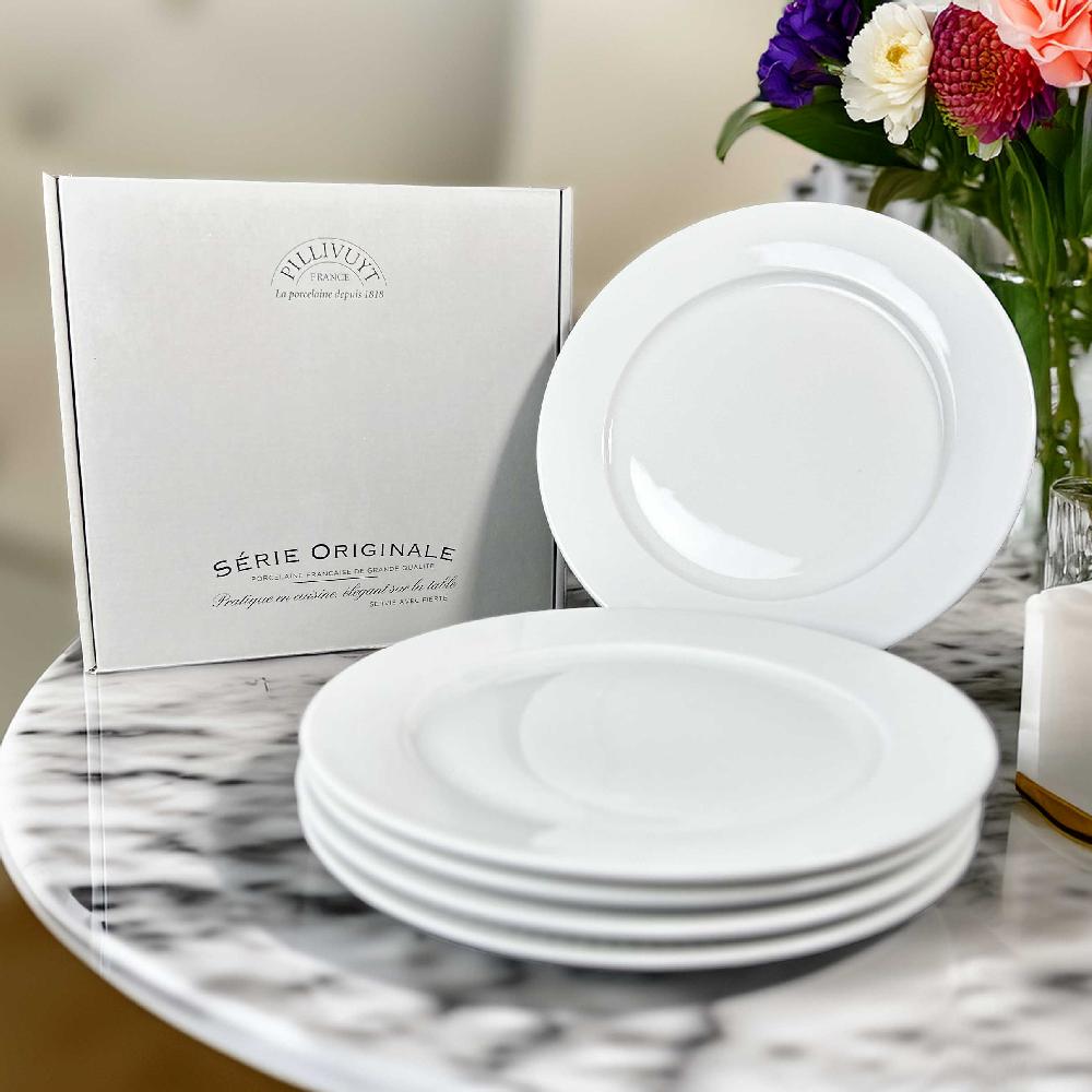 pillivuyt Coffret de 4 assiettes plates Sancerre *