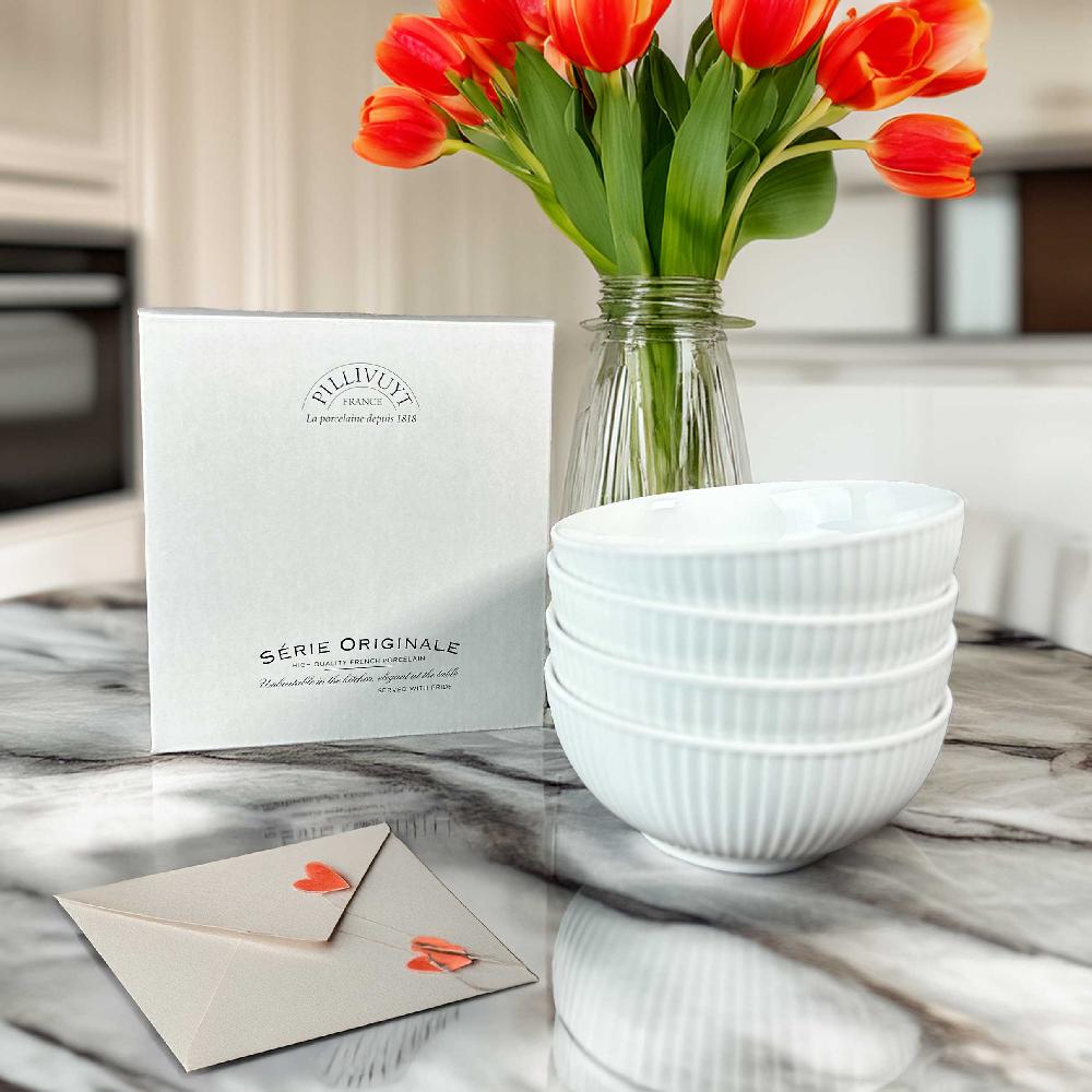 pillivuyt Coffret de 4 bols saladiers Plissé *