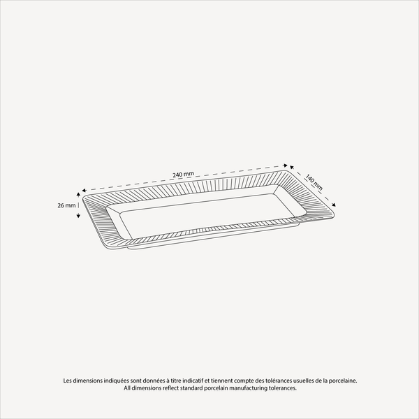 Pillivuyt Plat Rectangulaire à Cake Plissé *
