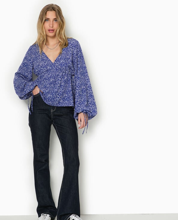 pimkie Blouse fluide avec encolure croisée - Bleu électrique