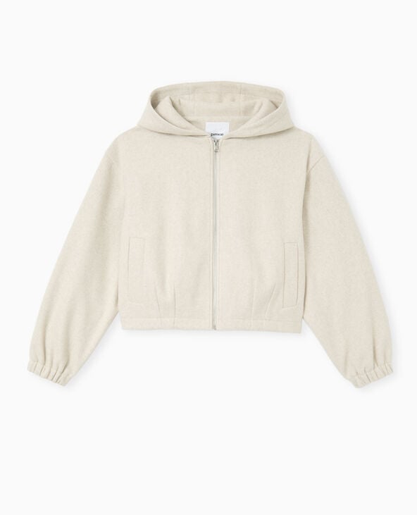 Pimkie Blouson Zippé Avec Capuche Effet Drap De Laine - Beige