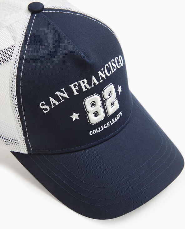 Pimkie Casquette Tissu Et Mesh Avec Broderie - Bleu Marine