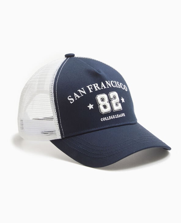 pimkie Casquette tissu et mesh avec broderie - Bleu marine