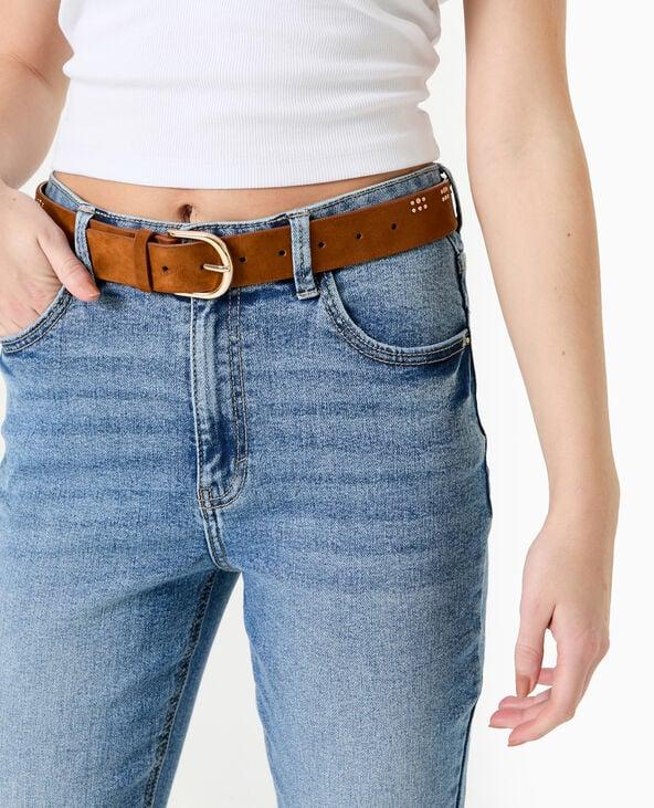 pimkie Ceinture aspect suédine avec petits clous - Camel