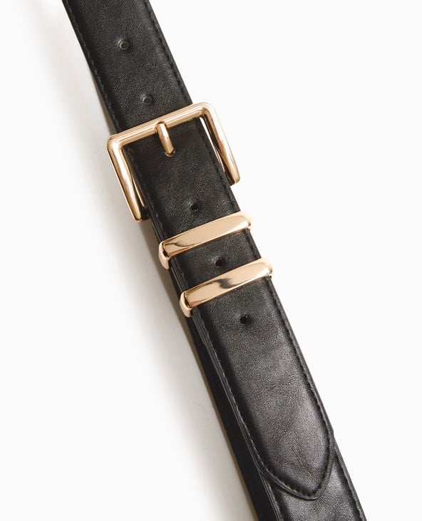 Pimkie Ceinture En Simili Cuir Avec Boucle Dorée - Noir