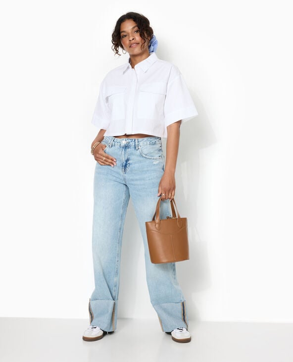 pimkie Chemise courte avec manches courtes et poches - Blanc