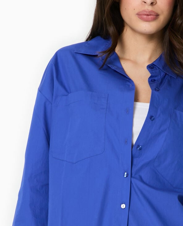Pimkie Chemise Oversize Avec Poches - Bleu électrique