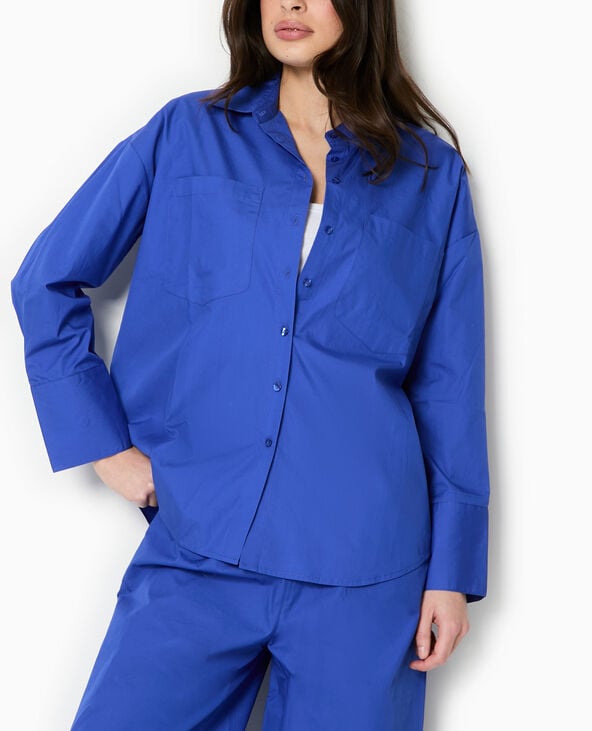 Pimkie Chemise Oversize Avec Poches - Bleu électrique