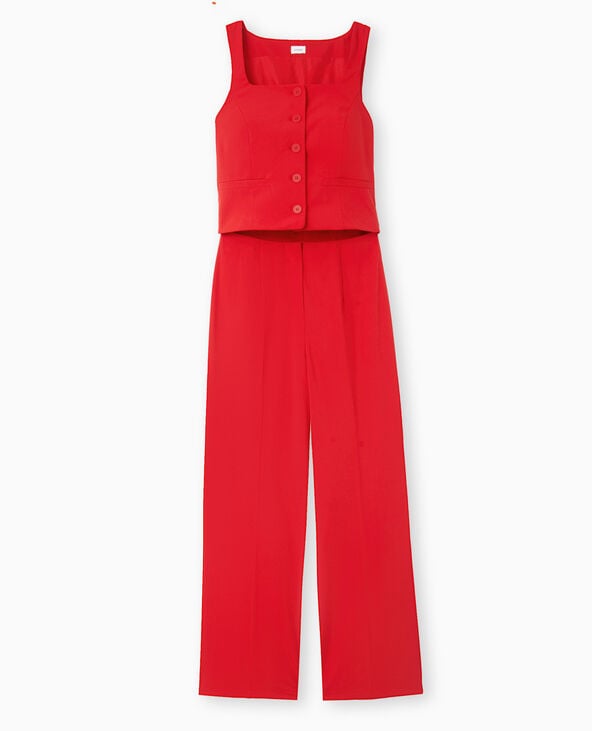 Pimkie Combinaison Avec Effet Gilet De Barman - Rouge
