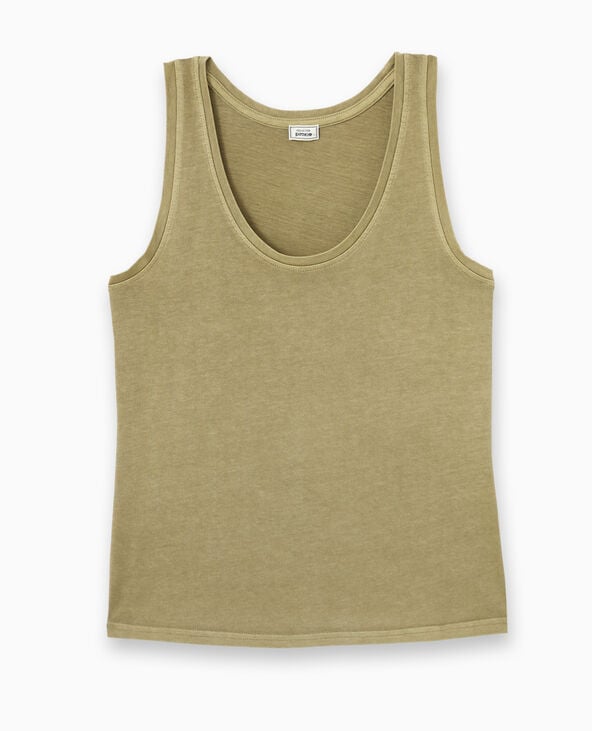 Pimkie Débardeur Ample Avec Effet Acid Wash - Vert Kaki