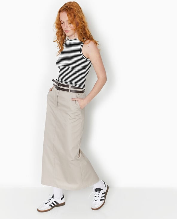 pimkie Débardeur court et rayé en maille côtelée - Noir