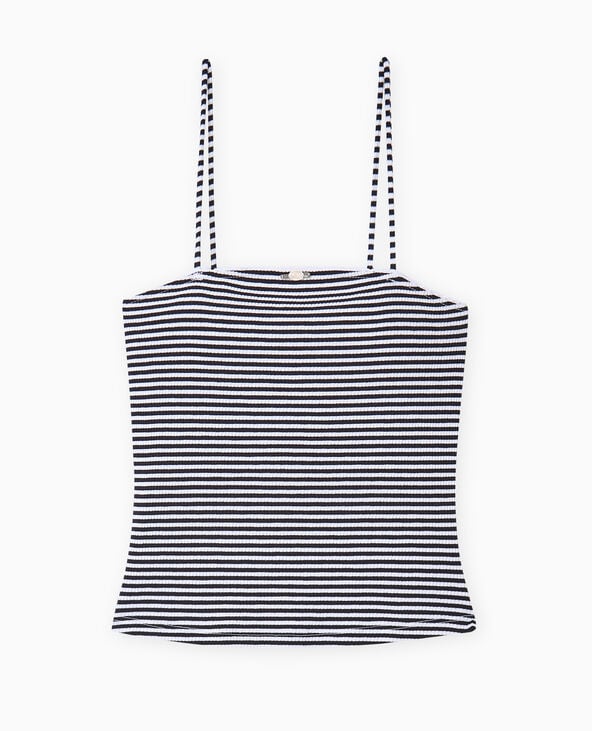 Pimkie Débardeur Fines Bretelles Avec Rayures - Blanc