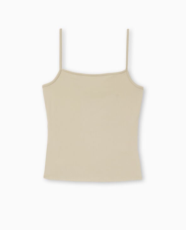 Pimkie Débardeur Maille Extensible Fines Bretelles - Vert Kaki