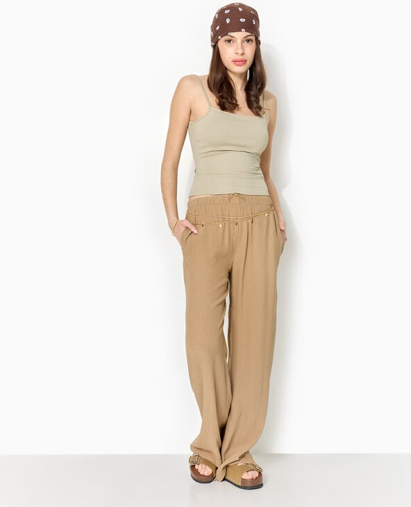 pimkie Débardeur maille extensible fines bretelles - Vert kaki