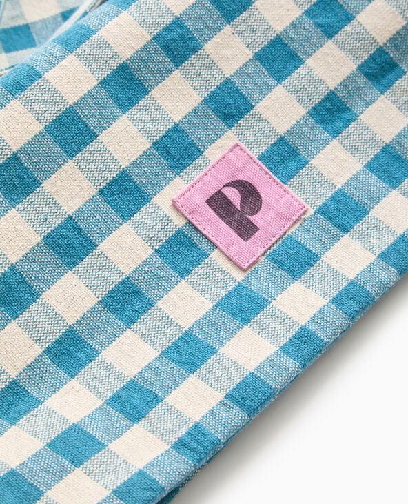 Pimkie Grand Totebag En Tissu épais Motif Vichy - Bleu Marine