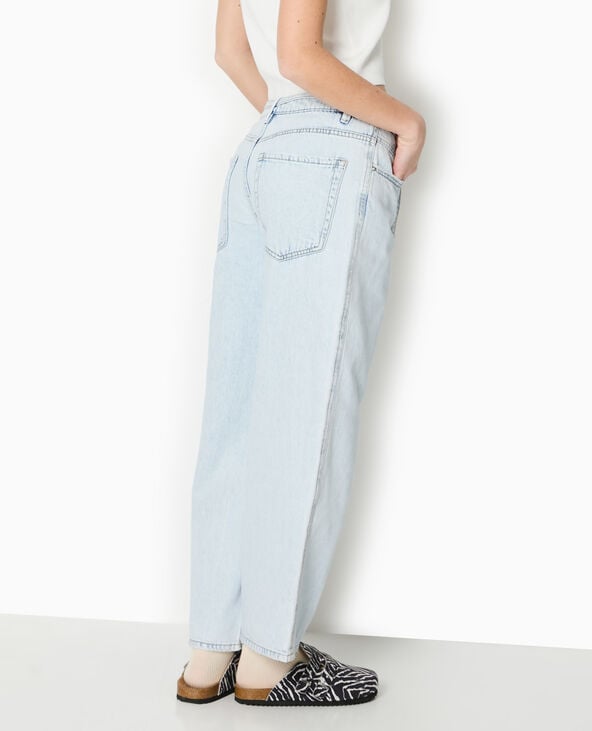 pimkie Jean baggy taille basse avec ceinture à nouer - Bleu clair