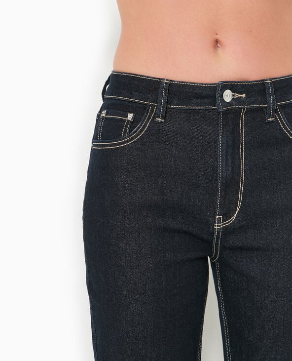 Pimkie Jean Droit Taille Regular Avec Bas Coupés - Bleu