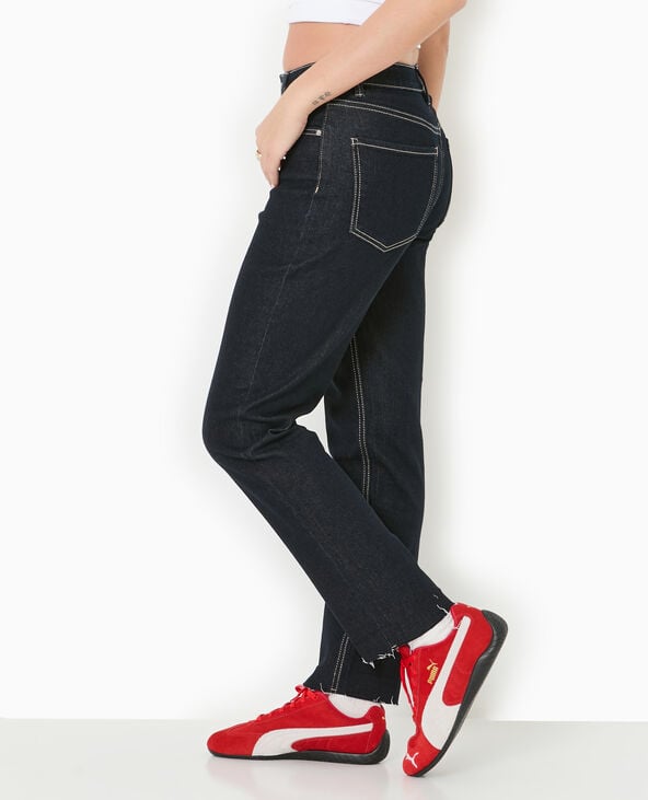 pimkie Jean droit taille regular avec bas coupés - Bleu