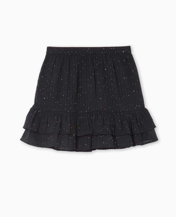 Pimkie Jupe Courte à Volants Avec Mini Sequins - Noir