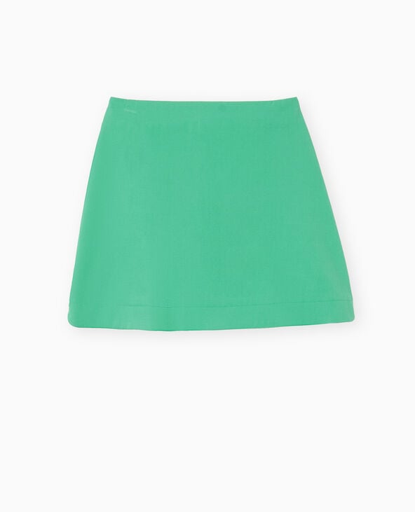 Pimkie Jupe Courte Trapèze Avec Fentes Arrondies - Vert