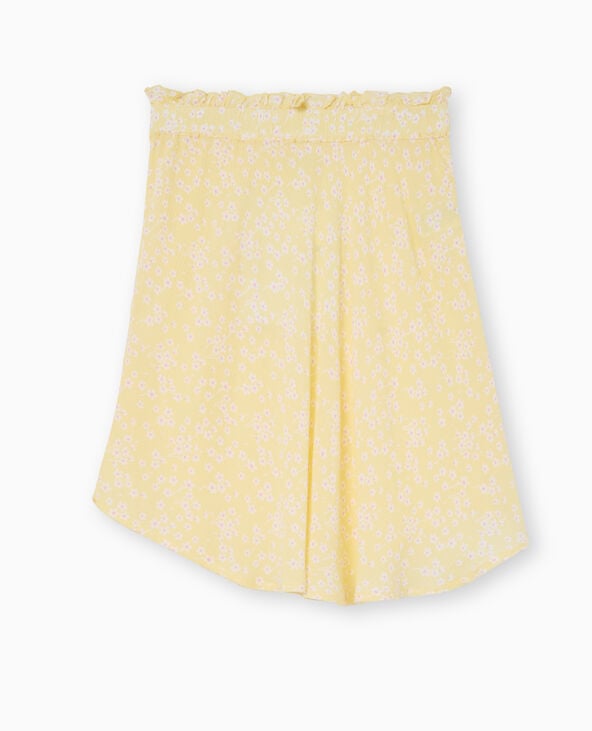 Pimkie Jupe Patineuse Avec Petites Fleurs - Jaune Pâle