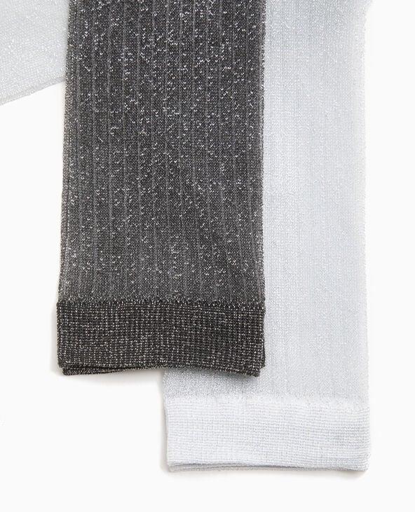 Pimkie Lot De 2 Paires De Chaussettes Avec Lurex - Argenté