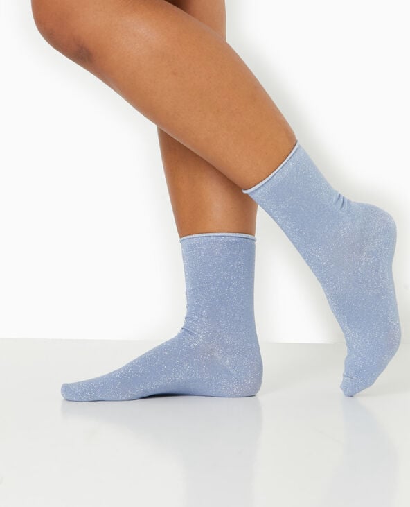 Pimkie Lot De 2 Paires De Chaussettes Avec Lurex - Bleu Clair