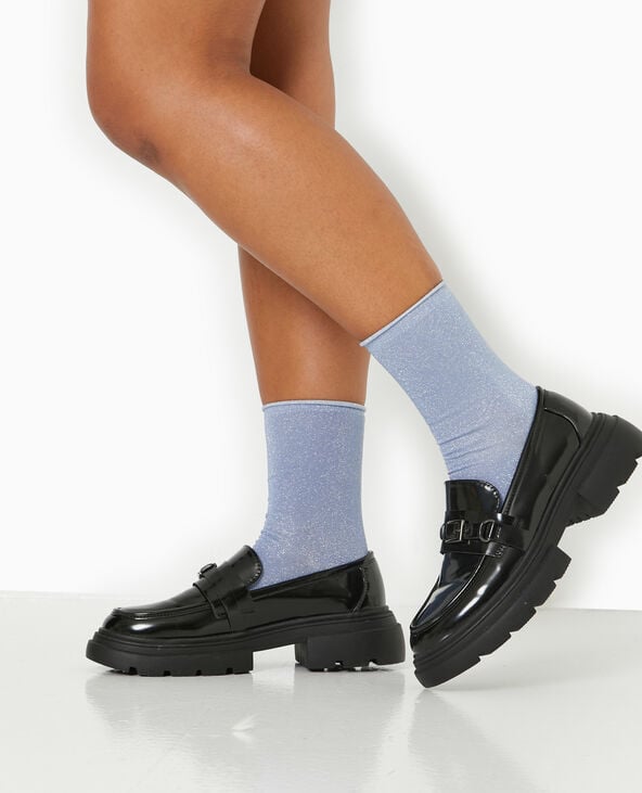 pimkie Lot de 2 paires de chaussettes avec lurex - Bleu clair