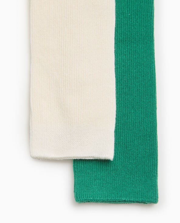 pimkie Lot de 2 paires de chaussettes hautes - Vert foncé