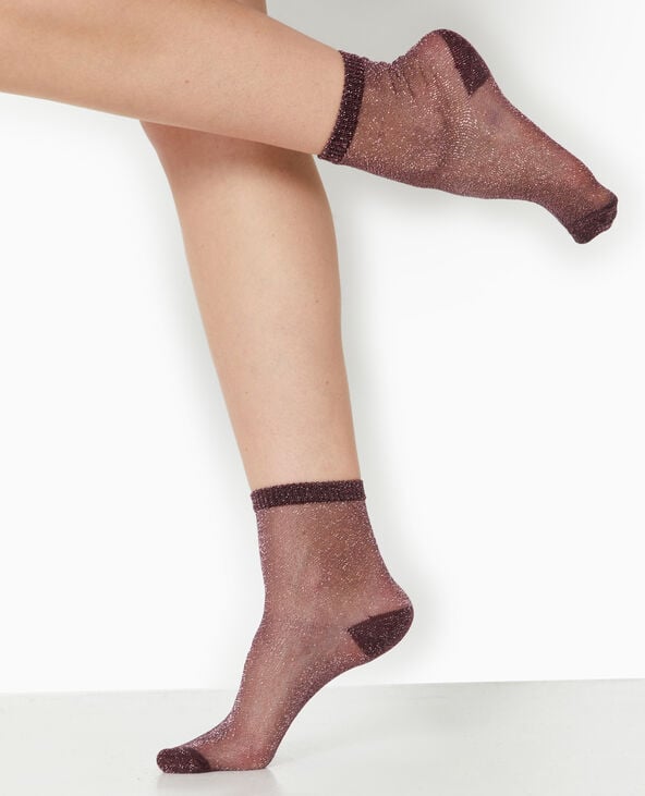 Pimkie Lot De 2 Paires De Chaussettes Transparentes Lurex - Argenté