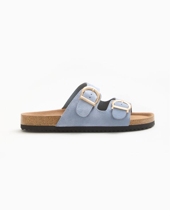 pimkie Mules à brides avec semelles façon liège - Bleu