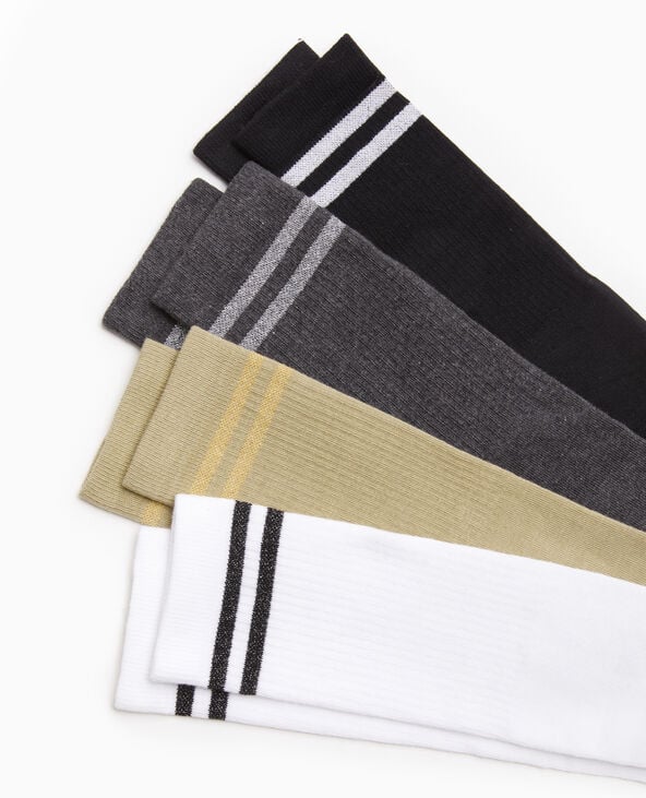 Pimkie Paire De Chaussettes Avec Bandes Lurex - Vert Kaki