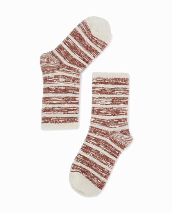 Pimkie Paire De Chaussettes Bicolores Effet Rayé - Taupe