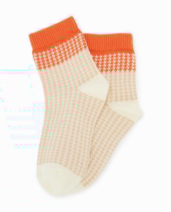 pimkie Paire de chaussettes motif pied-de-poule - Beige