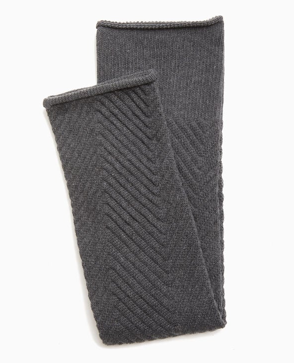 pimkie Paire de guêtres en maille chevrons - Gris foncé