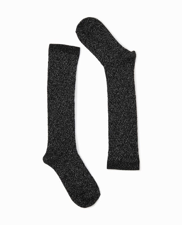 Pimkie Paires De Chaussettes Hautes Avec Fils Lurex - Noir