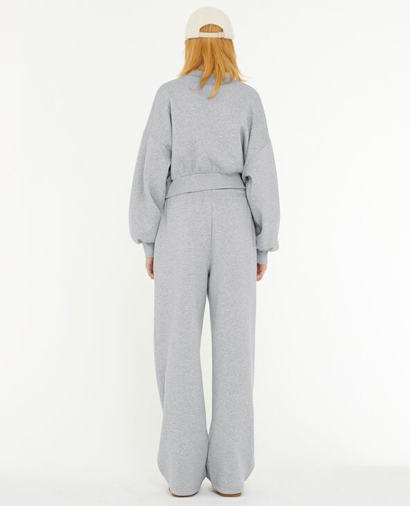 Pimkie Pantalon De Jogging Droit En Molleton - Gris Chiné