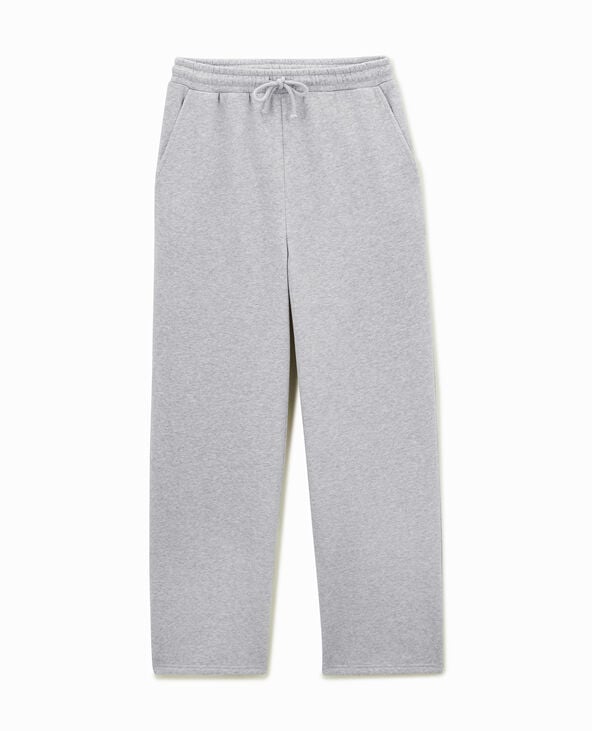 Pimkie Pantalon De Jogging Droit En Molleton - Gris Chiné