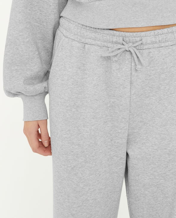 pimkie Pantalon de jogging droit en molleton - Gris chiné