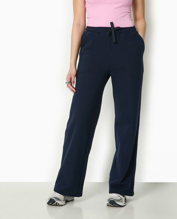 Pimkie Pantalon De Jogging Droit Et épais - Bleu Marine